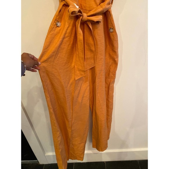 Topshop Wide Leg Tie Waist Jumpsuit - Picture 4 of 11